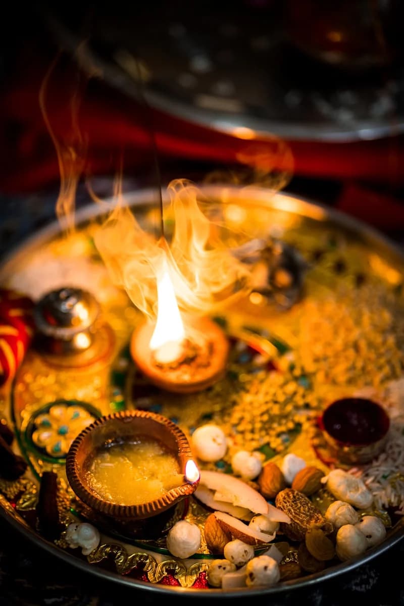 Baglamukhi Hawan materials — yellow mustard and turmeric