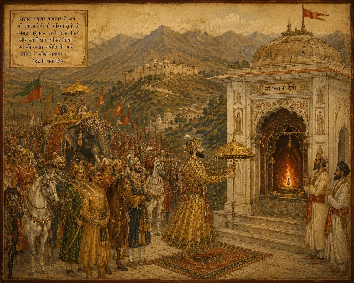 Maa Jwala Devi — 9 eternal flames