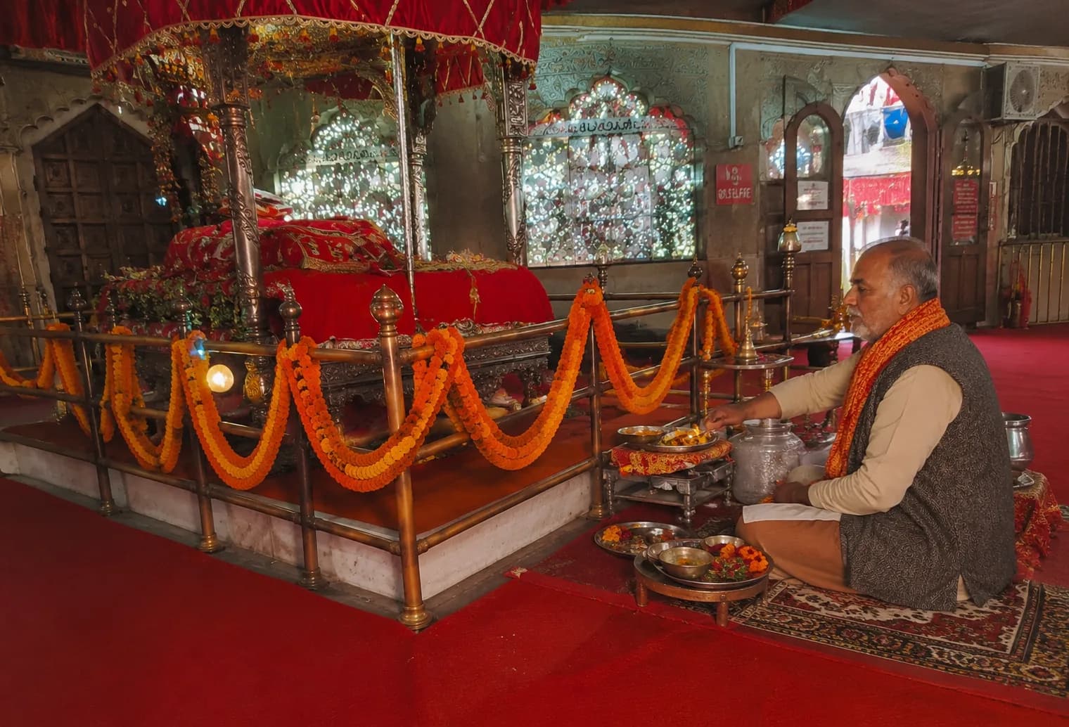 Pandit ji performing puja